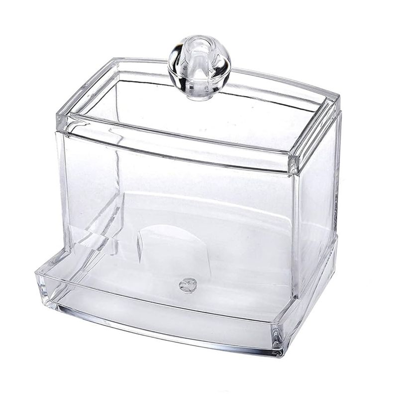 CAJA DE ACRILICO ORGANIZADORA DE COTONETES 9X7CM