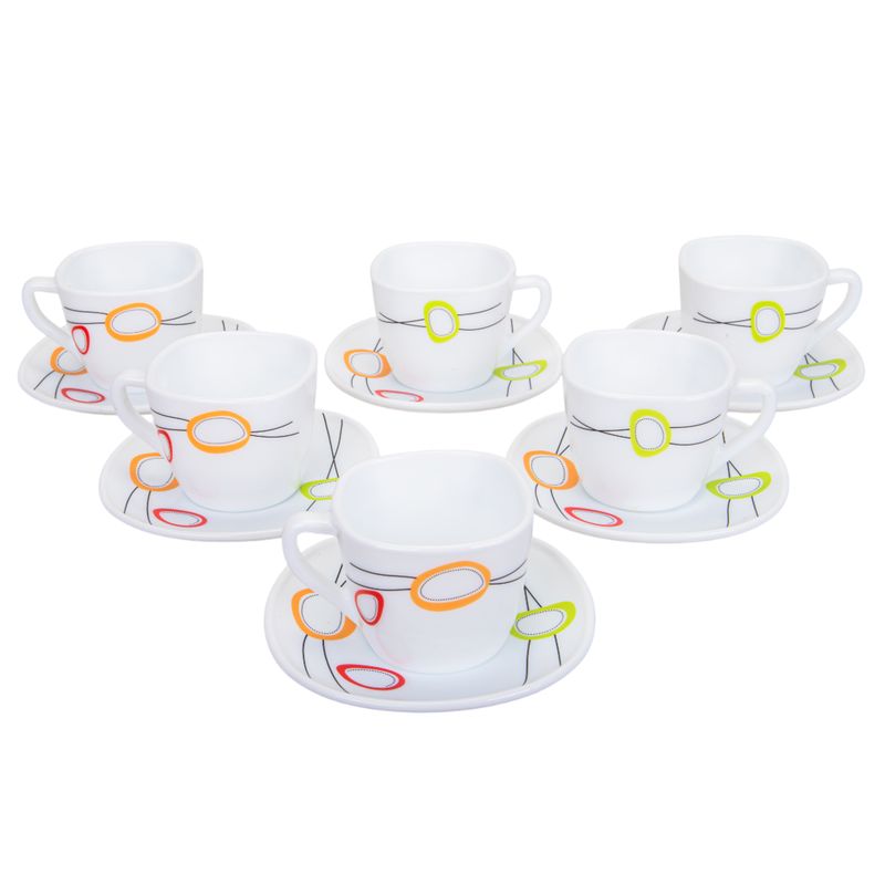 JUEGO DE TAZA DE PORCELANA 6 PZ 180ML
