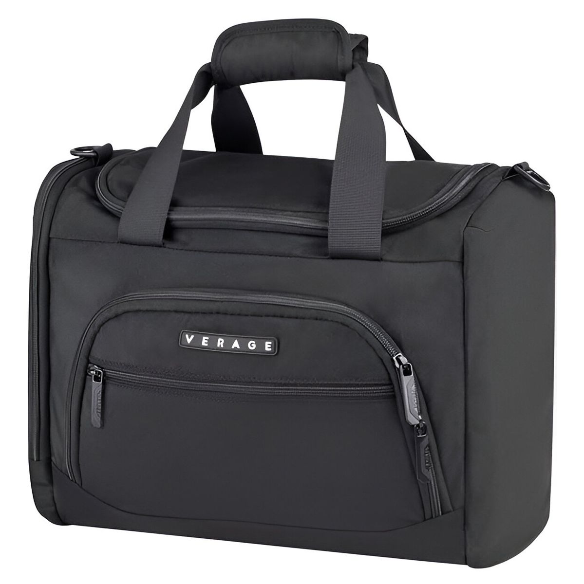 BOLSON PLEGABLE VERAGE DE TELA  30X40X20 CM NEGRA