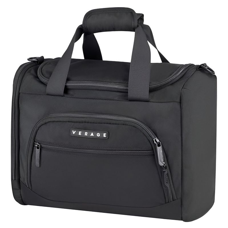 BOLSON PLEGABLE VERAGE DE TELA  30X40X20 CM NEGRA