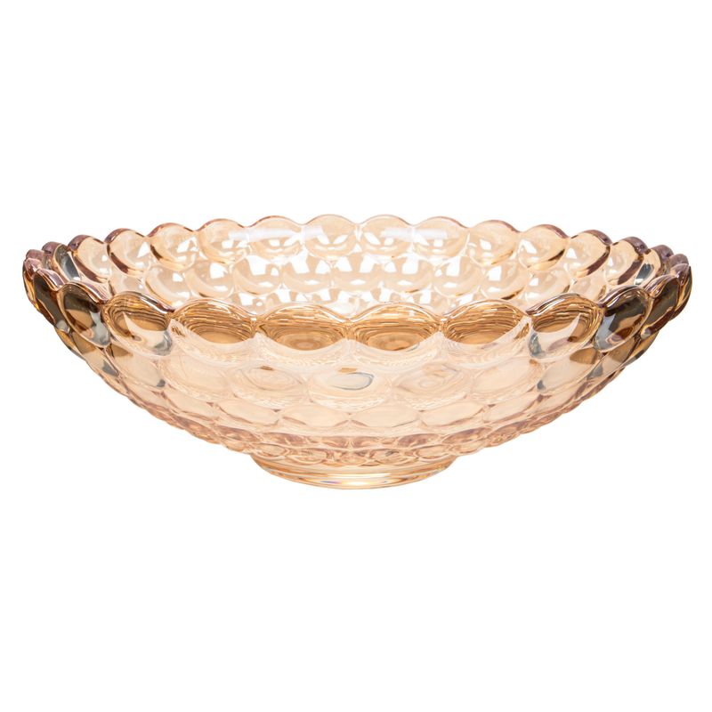 FUENTE VIDRIO 30X10.3CM - DORADO