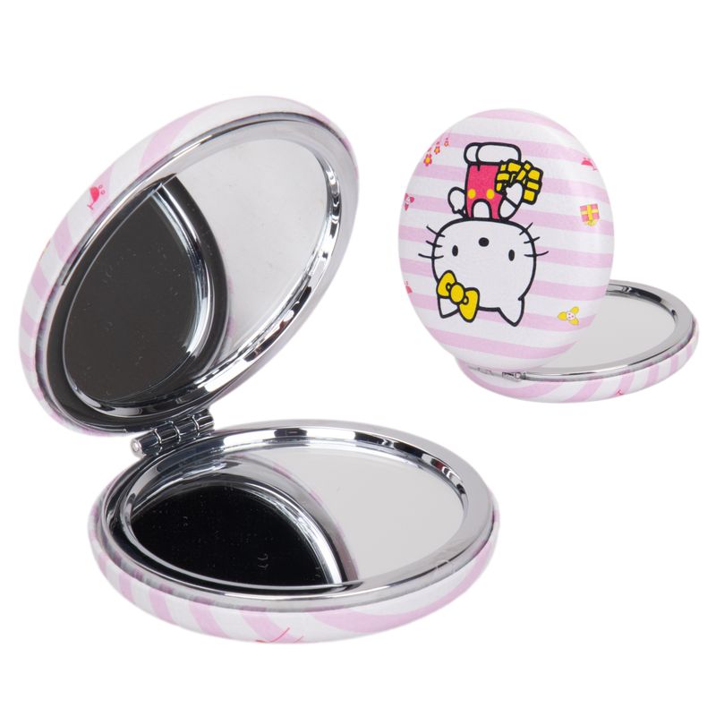 ESPEJO MANO CIRCULAR HELLO KITTY BCO/ROSADO