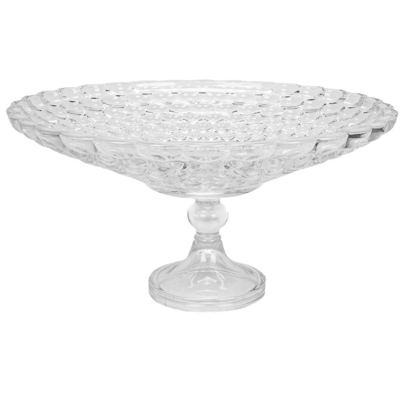 FRUTERO DECORATIVO DE VIDRIO TRANSPARENTE 36X19CM