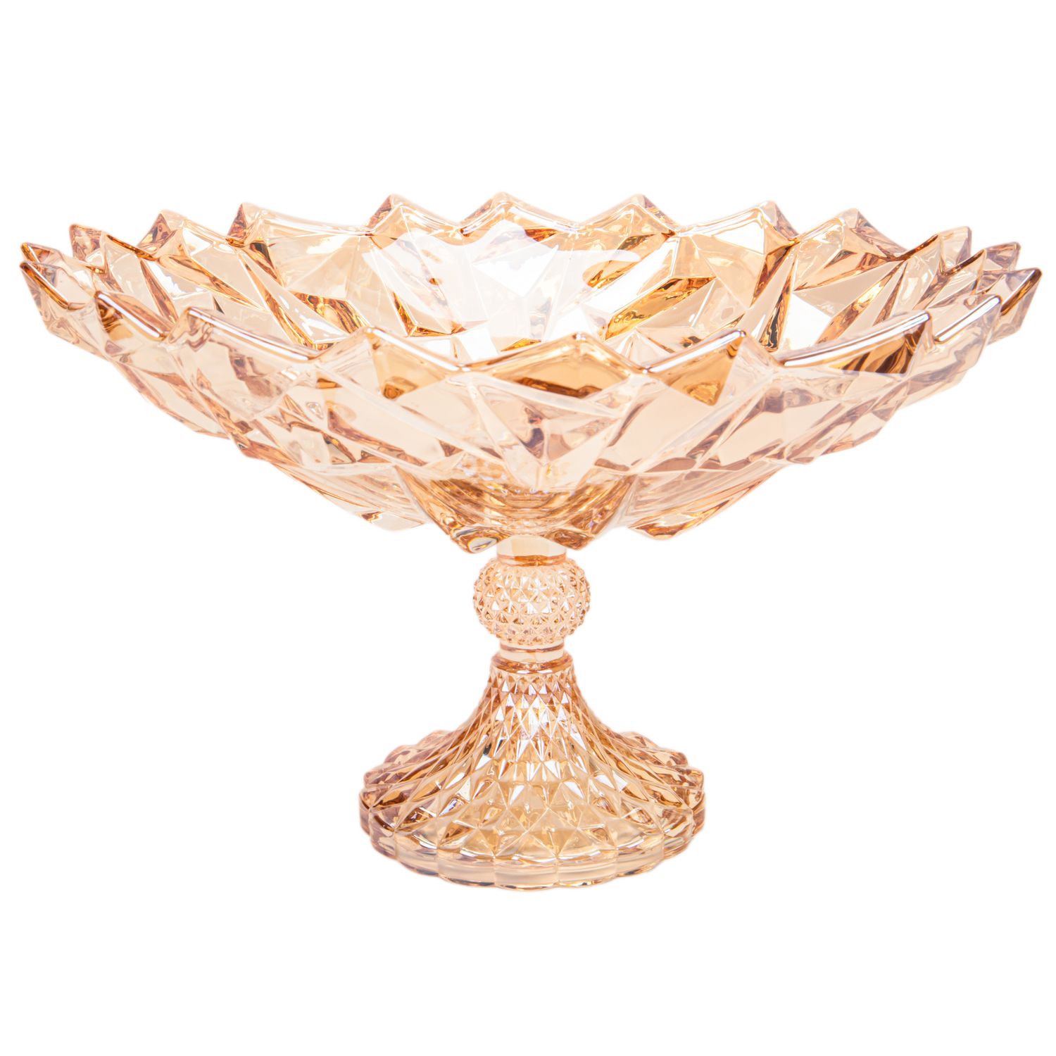 FRUTERO DECORATIVO DE VIDRIO 32X20CM - DORADO