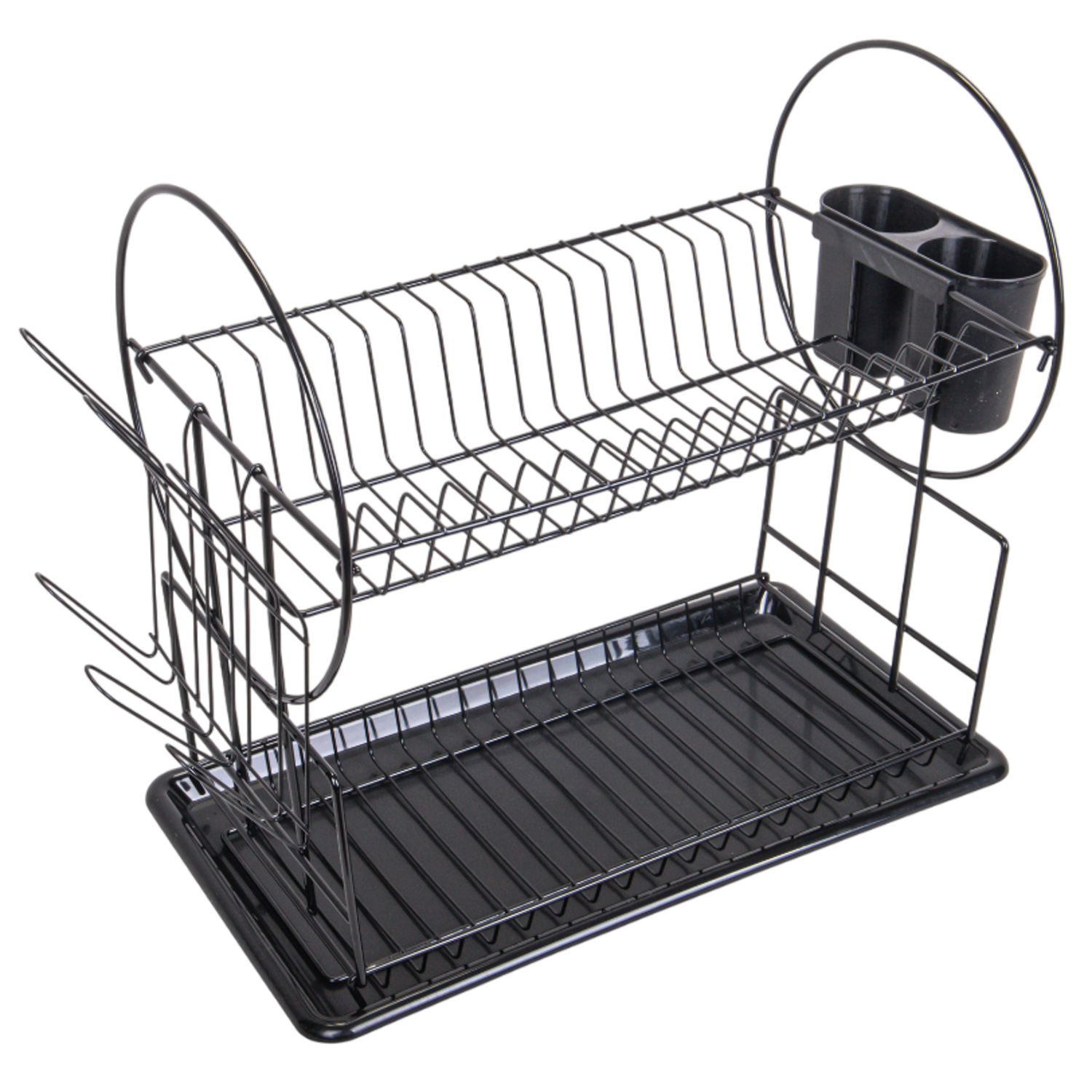 ESCURRIDOR PLATOS METAL 2 NIVELES C/BANDEJA 51X23.5X36.5CM