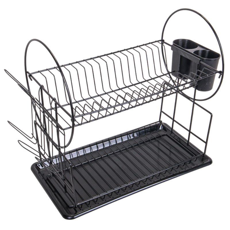 ESCURRIDOR PLATOS METAL 2 NIVELES C/BANDEJA 51X23.5X36.5CM