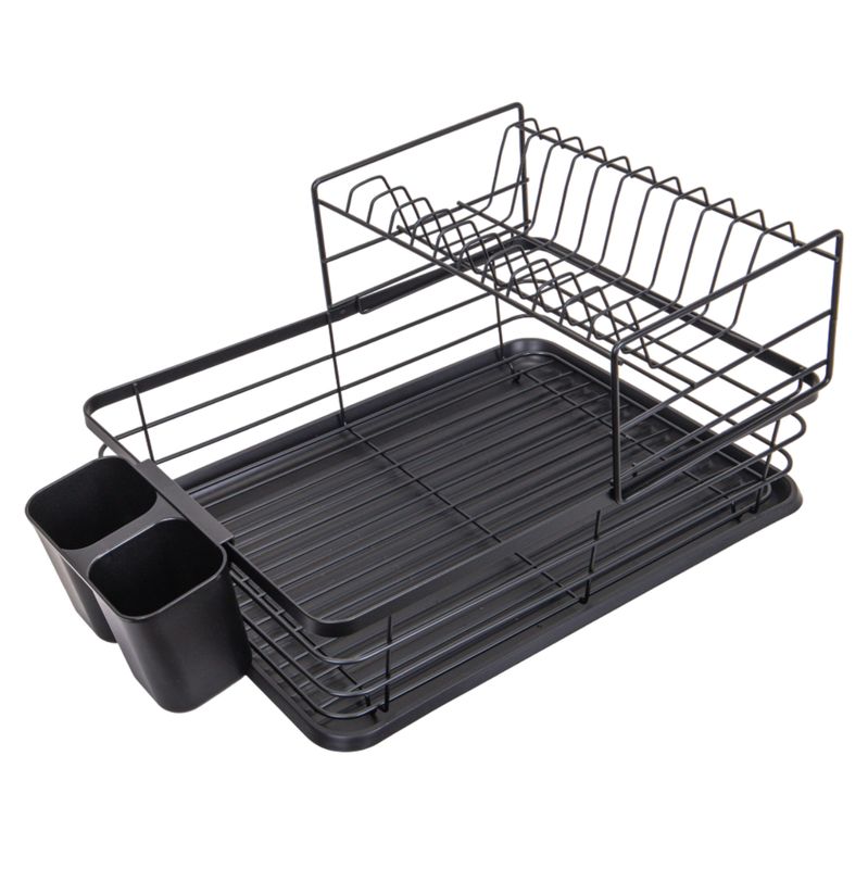 ESCURRIDOR PLATOS METAL 2 NIVELES C/BANDEJA 22X42X31CM