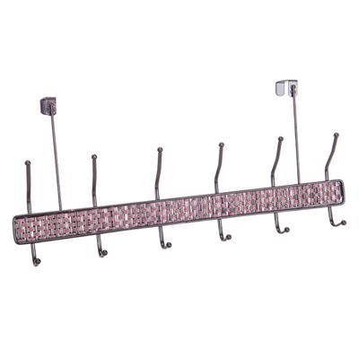 COLGADOR PUERTA METAL MULTI-GANCHOS 51X4CM