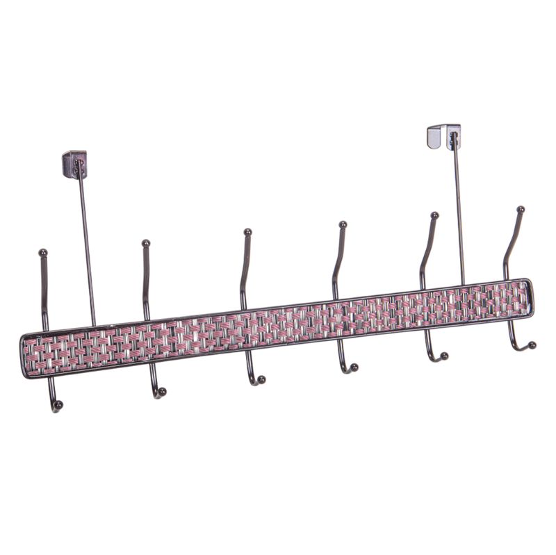 COLGADOR PUERTA METAL MULTI-GANCHOS 51X4CM