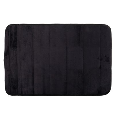 ALFOMBRA FELPUDA PARA BAÑO 45X70CM - NEGRO