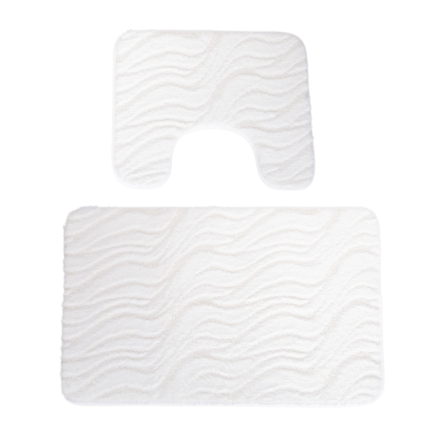 ALFOMBRA FELPUDA PARA BAÑO JUEGO DE 2 PZS - BEIGE