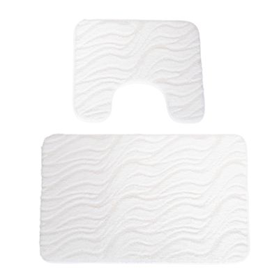 ALFOMBRA FELPUDA PARA BAÑO JUEGO DE 2 PZS - BEIGE