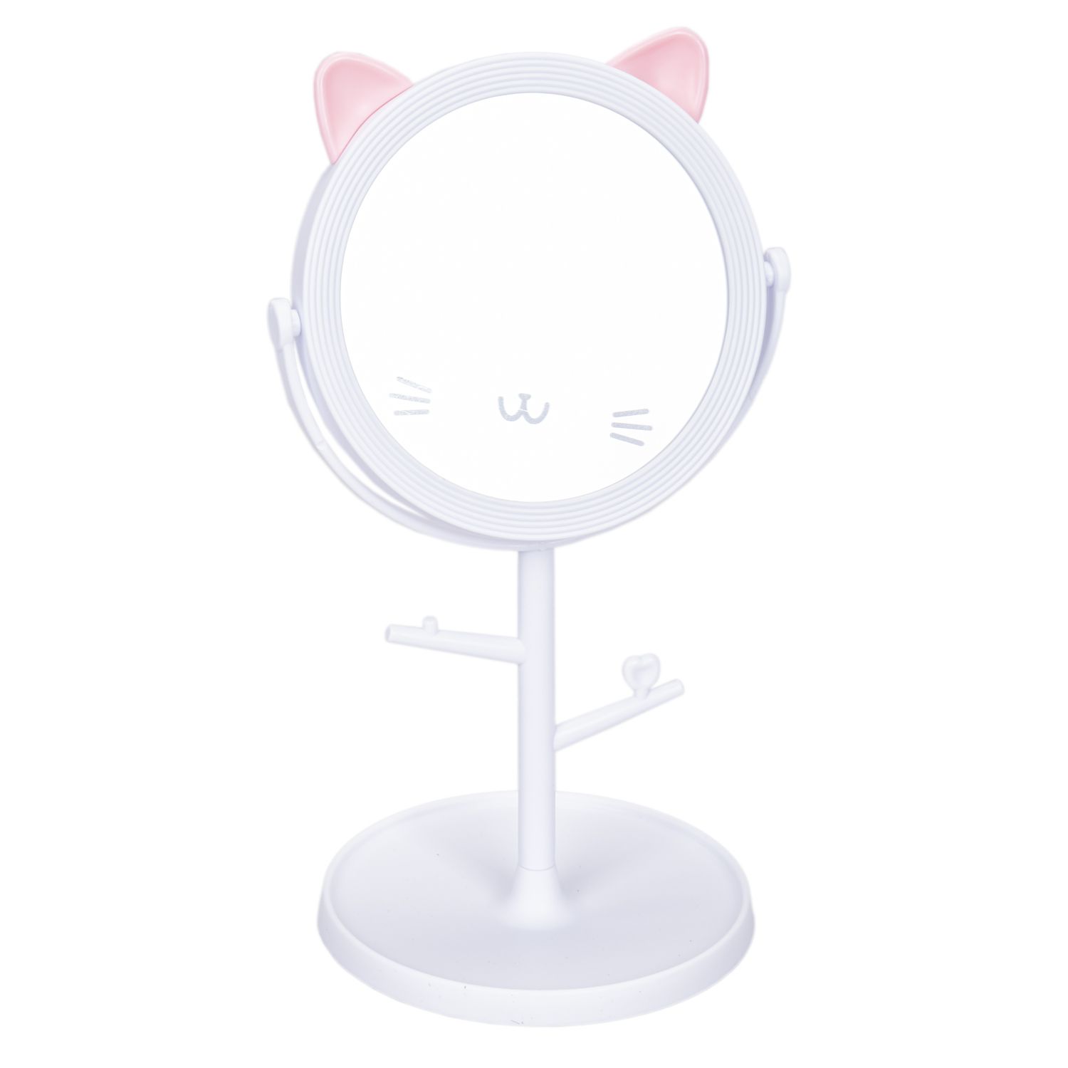 ESPEJO MAQUILLAJE GATITO AJUSTABLE CON BASE VARIOS COLORES