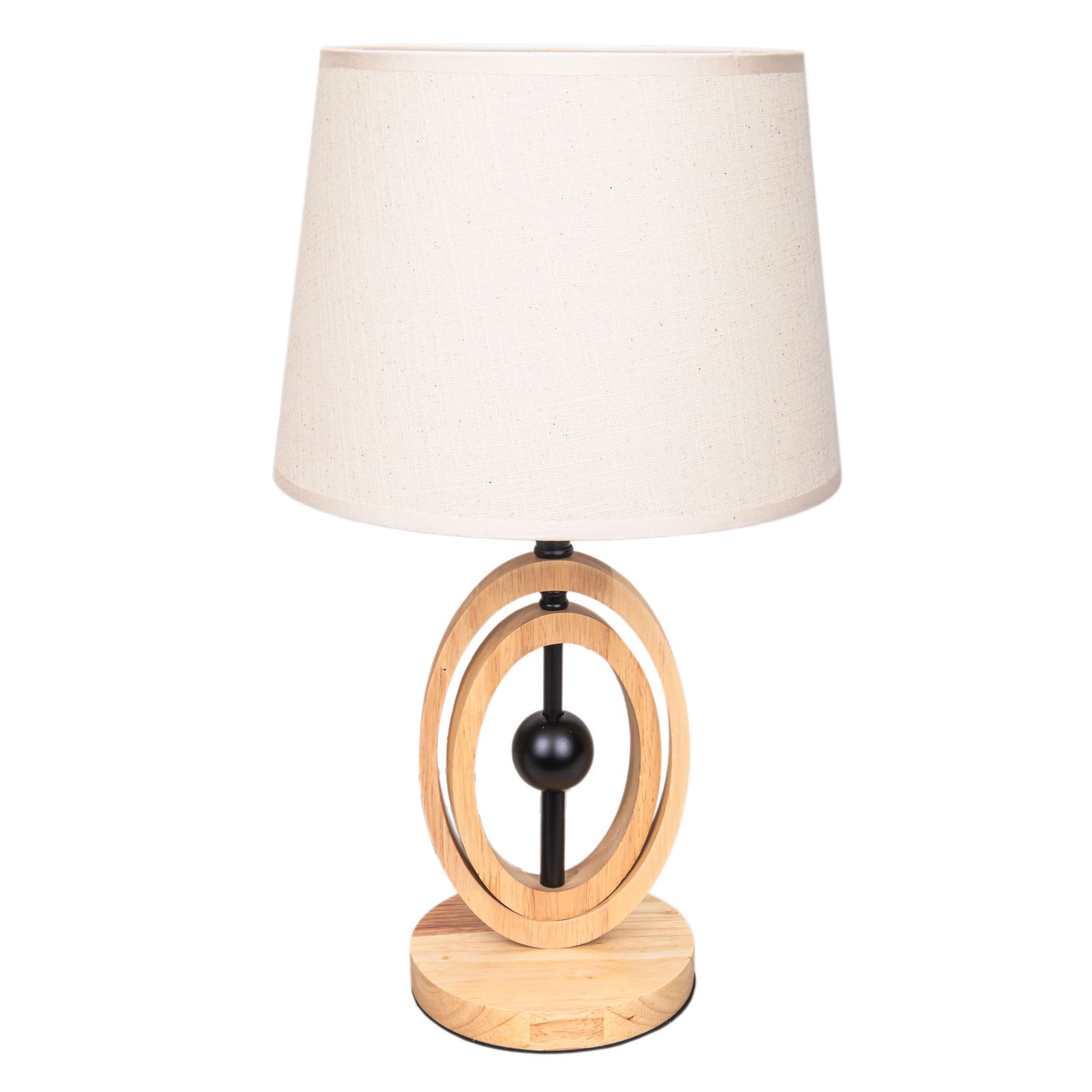 VELADOR DECORATIVO TEXTURA TEJIDA CON BASE DE MADERA -BEIGE