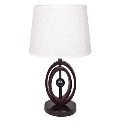 VELADOR DECORATIVO TEXTURA TEJIDA CON BASE DE MADERA OSCURO
