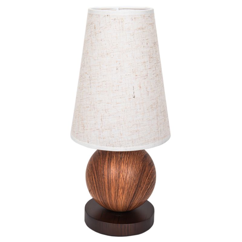 VELADOR DECORATIVO TEXTURA TEJIDA CON BASE DE MADERA NEGRA -CREMA