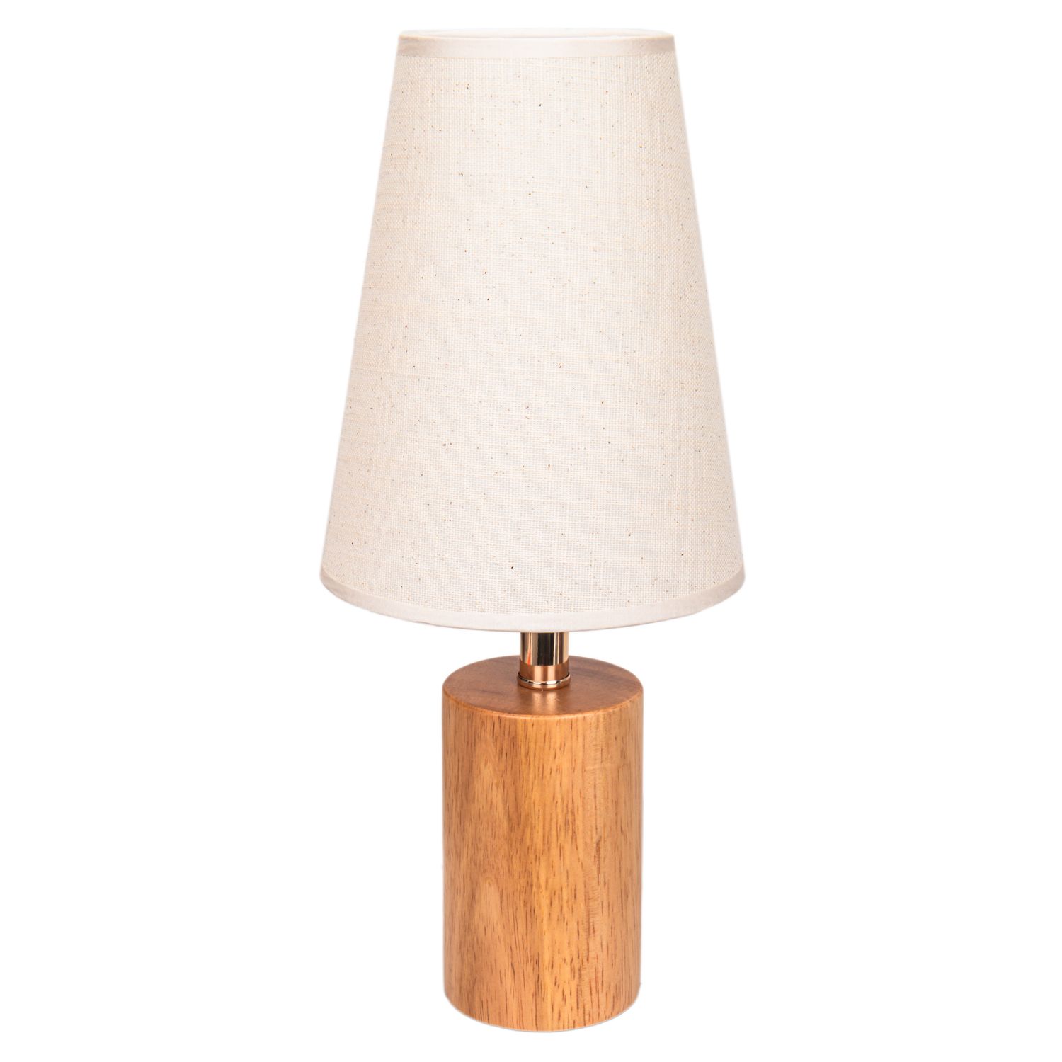 VELADOR DECORATIVO TEXTURA TEJIDA CON BASE DE MADERA -BEIGE