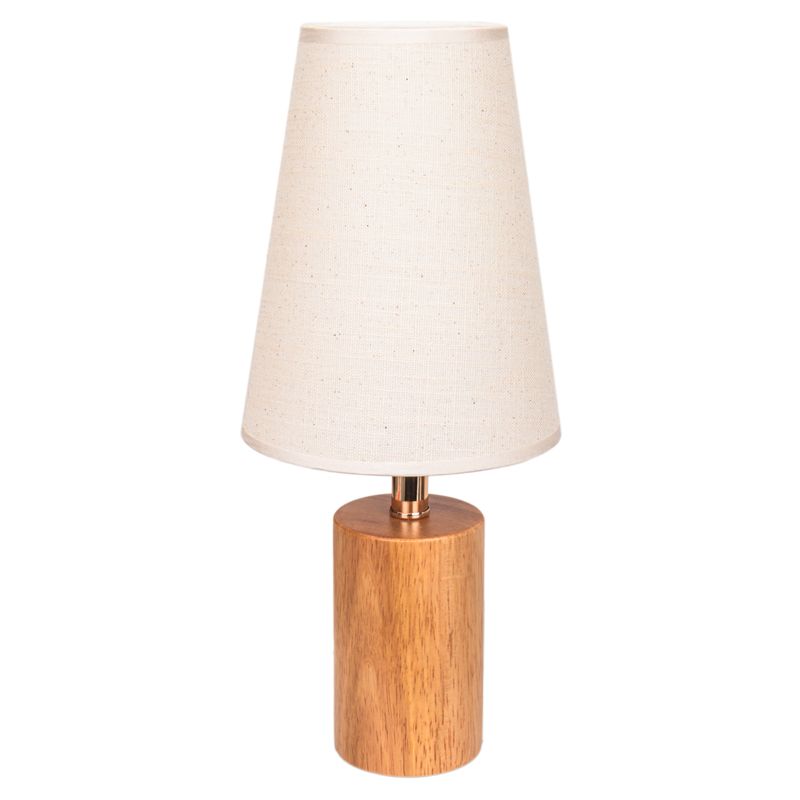 VELADOR DECORATIVO TEXTURA TEJIDA CON BASE DE MADERA -BEIGE