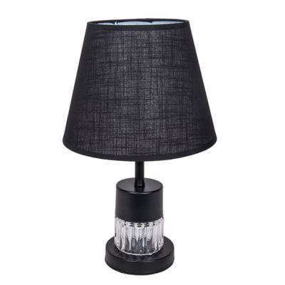 VELADOR DECORATIVO TEXTURA TEJIDA CON BASE DE METAL NEGRO