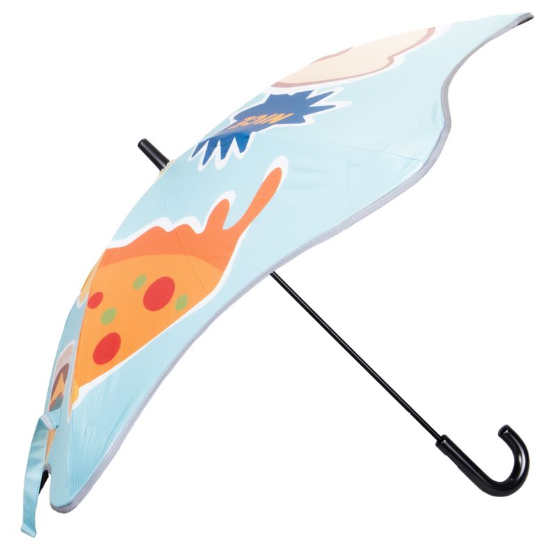 SOMBRILLA INFANTIL AZUL DISEÑO ONDULADO CELESTE 
