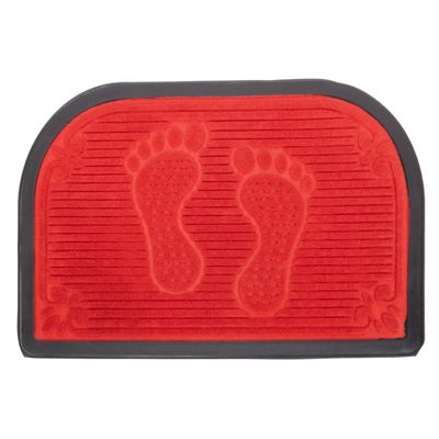 TAPETE PISO 38X58CM COLOR ROJO