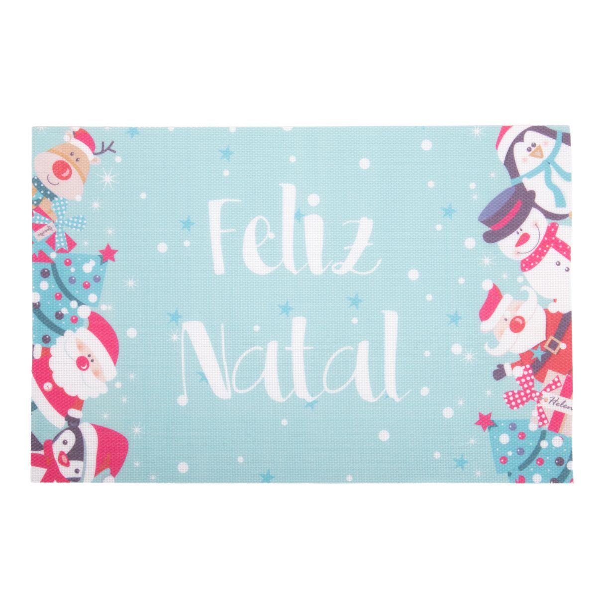 INDIVIDUAL DE MESA  DISEÑO NAVIDEÑO FELIZ NATAL 45X30CM