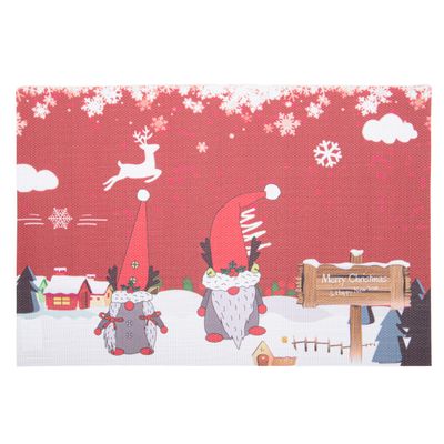 INDIVIDUAL DE MESA  DISEÑO NAVIDEÑO GNOMOS