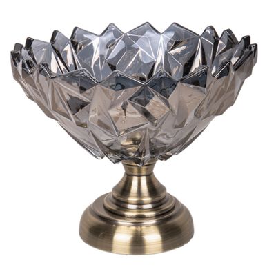 FRUTERO DE VIDRIO DECORATIVO  23.5X19 - GRIS