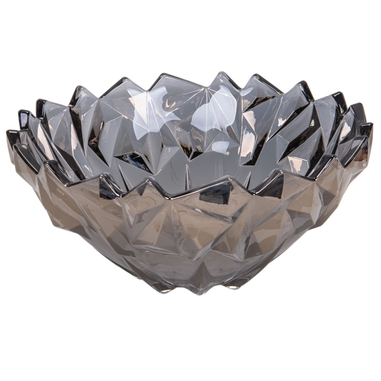 FRUTERO DE VIDRIO DECORATIVO  23.5X11CM - GRIS