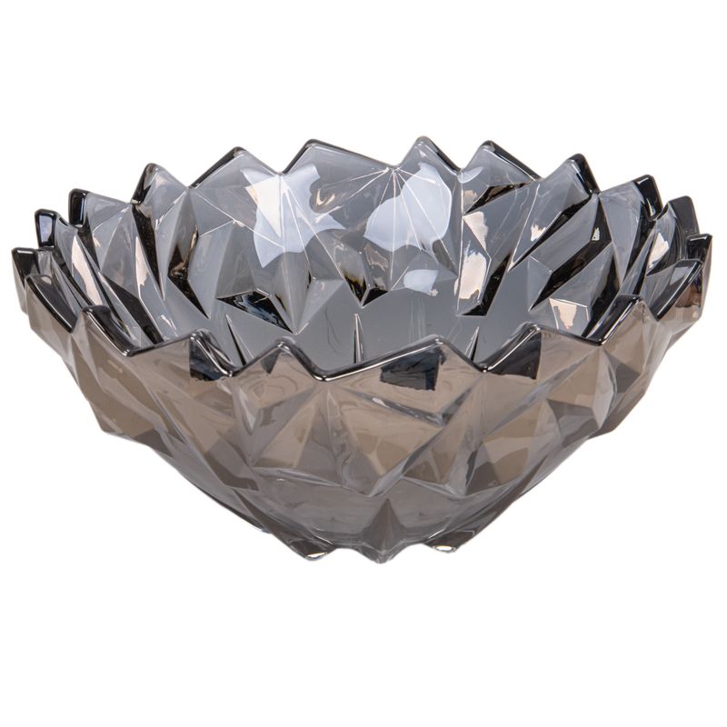FRUTERO DE VIDRIO DECORATIVO  23.5X11CM - GRIS