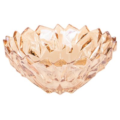 FRUTERO DE VIDRIO DECORATIVO  23.5X11 - DORADO