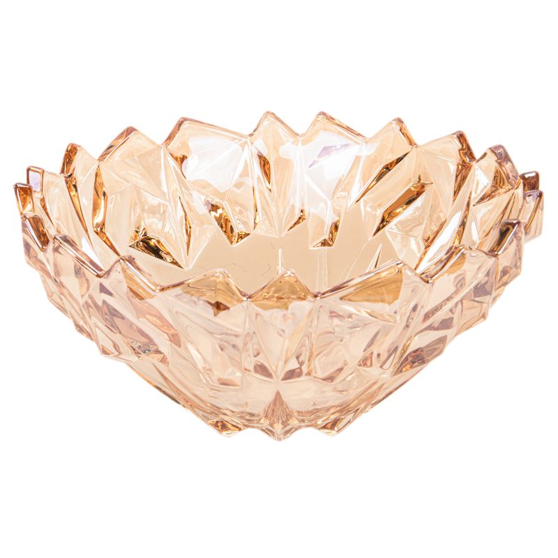 FRUTERO DE VIDRIO DECORATIVO  23.5X11 - DORADO