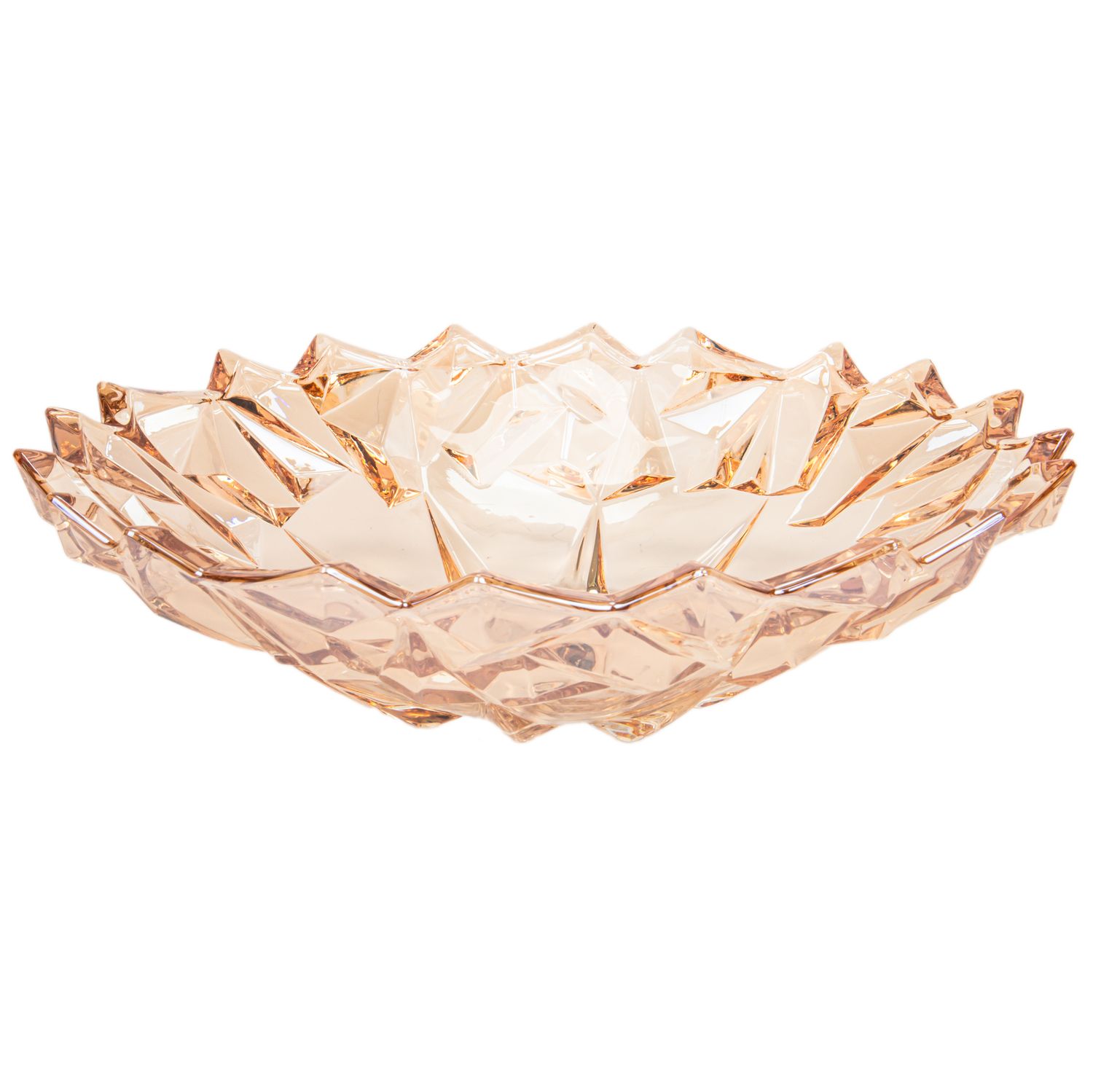 FRUTERO DE VIDRIO DECORATIVO DORADO 32X8.5