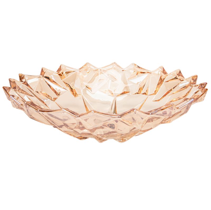 FRUTERO DE VIDRIO DECORATIVO DORADO 32X8.5