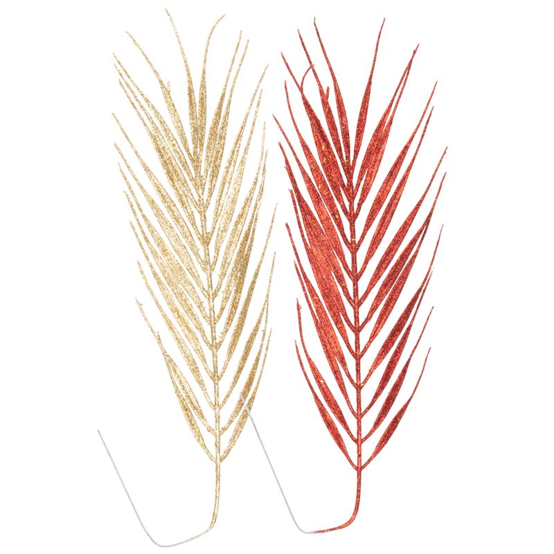 PLANTA NAVIDAD ARTIFICIAL DORADA-ROJA 42CM