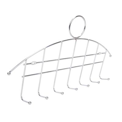COLGADOR DE METAL GRIS MULTIUSO 36X19CM
