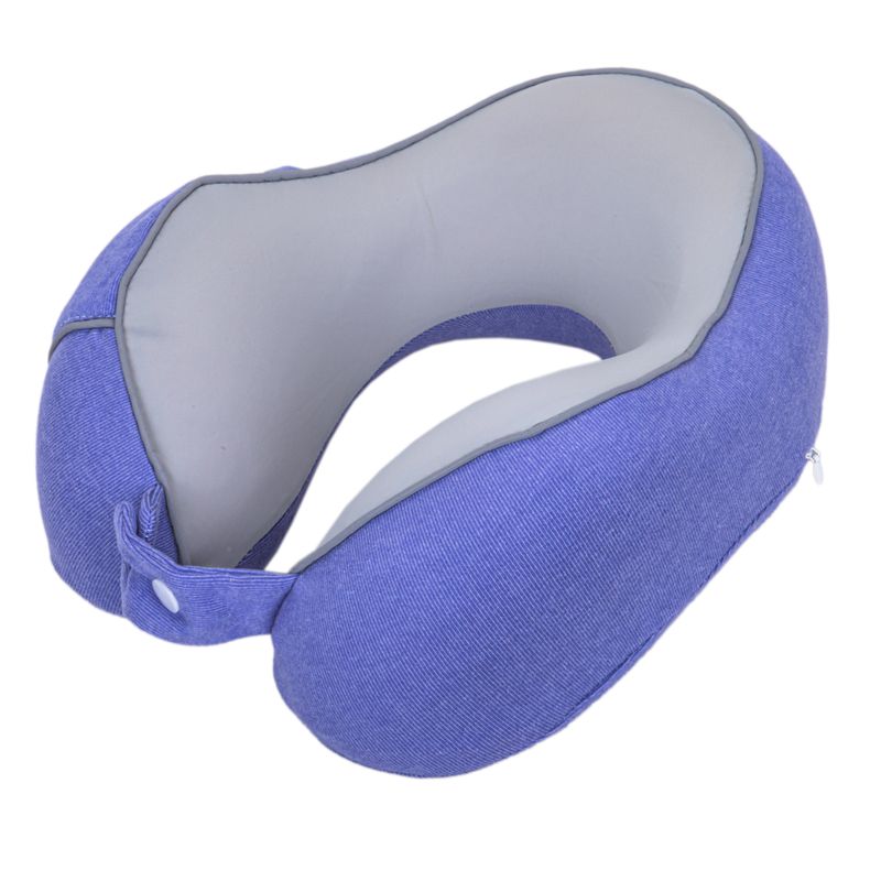 ALMOHADA DE VIAJE U SOFT BEIGE/CELESTE 