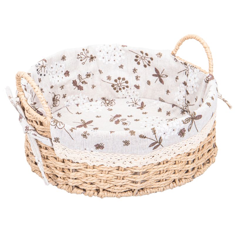 CANASTO MIMBRE CIRCULAR 29X29X11CM