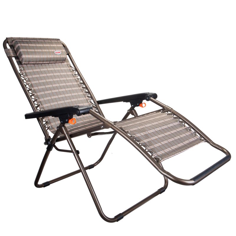 SILLA PLEGABLE MARRÓN ESTRUCTURA RESISTENTE