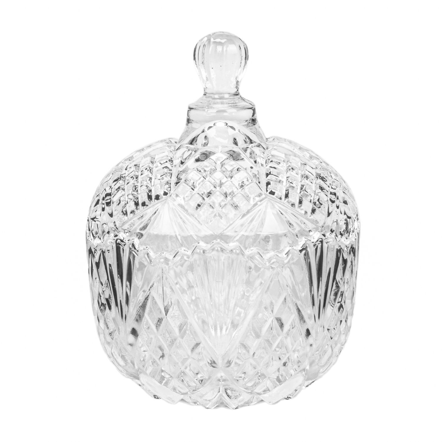 FRASCO CARAMELERA DE VIDRIO DECORATIVO 9X6.8CM