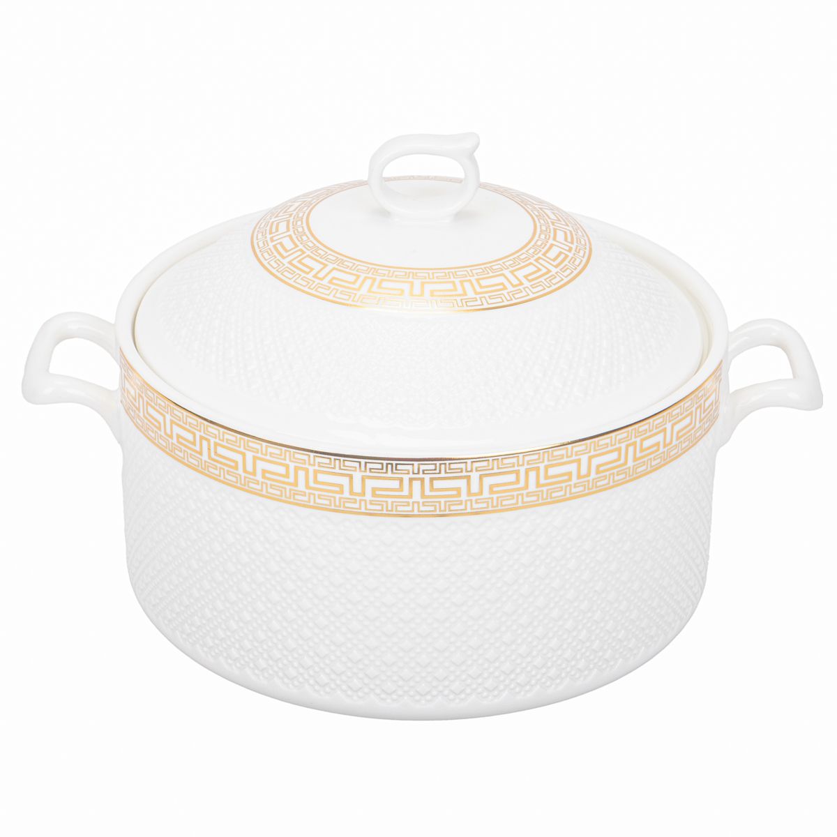 SOPERA DE PORCELANA CON DETALLES EN DORADO