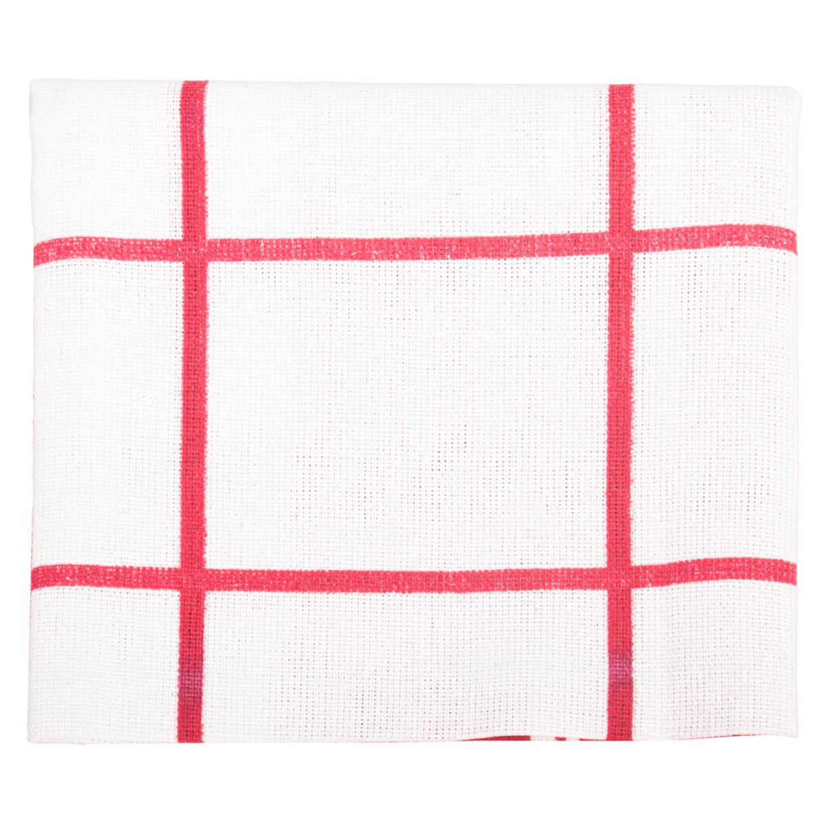 PAÑO COCINA TELA BLANCO RAYAS ROJAS