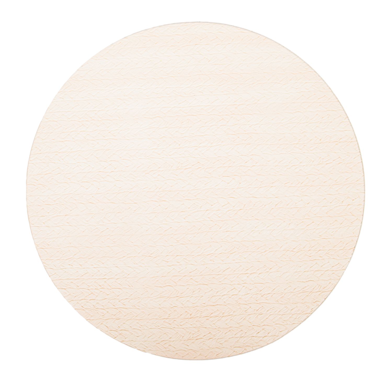 INDIVIDUAL DE TELA REDONDO BEIGE