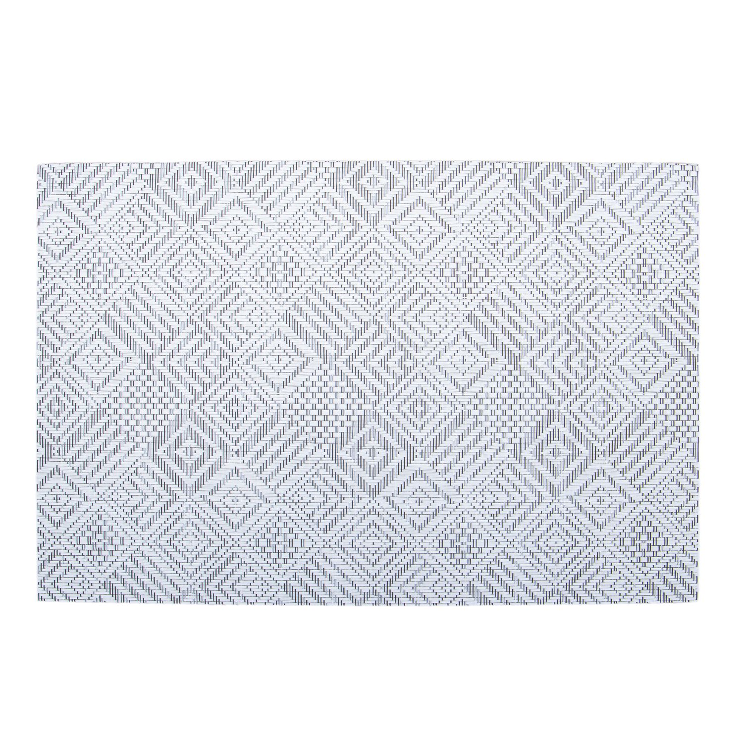 INDIVIDUAL DE TELA RECTANGULAR NEGRO Y BLANCO