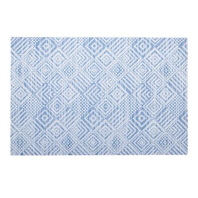 INDIVIDUAL DE TELA RECTANGULAR AZUL Y BLANCO