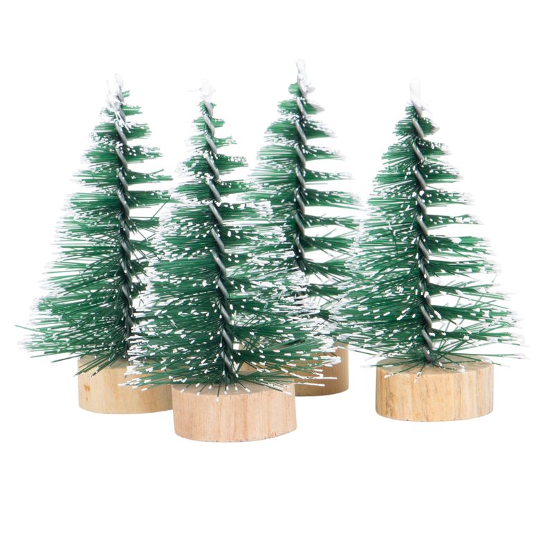 PACK 4 ARBOLITOS NAVIDAD (PAQ. 10X6CM)