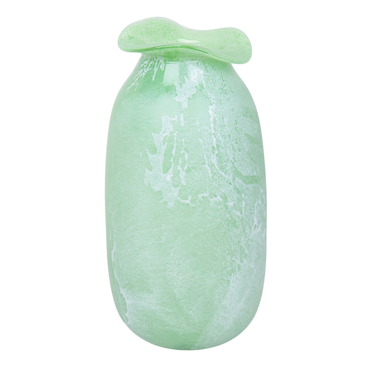 FLORERO DE VIDRIO - PIEDRA JADE