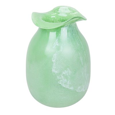 FLORERO DE VIDRIO - PIEDRA JADE
