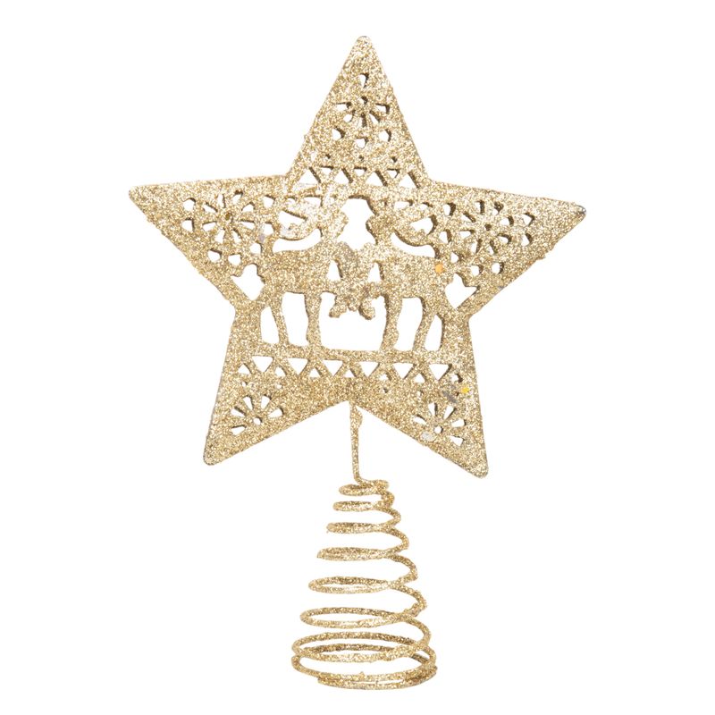 ESTRELLA NAVIDAD DORADA 12X17CM