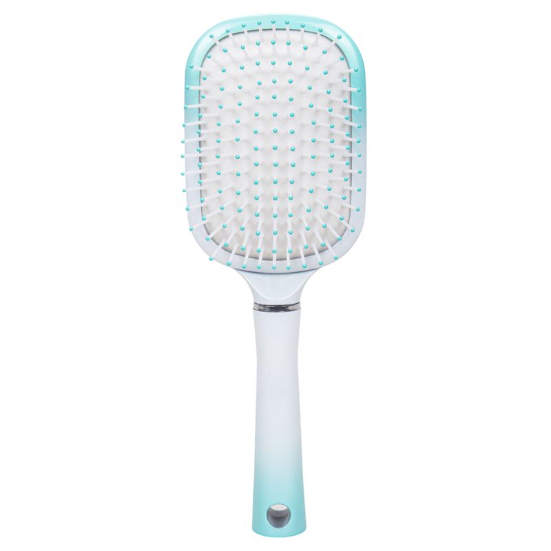 CEPILLO CABELLO SOFT CUADRADO BCO/VERDE